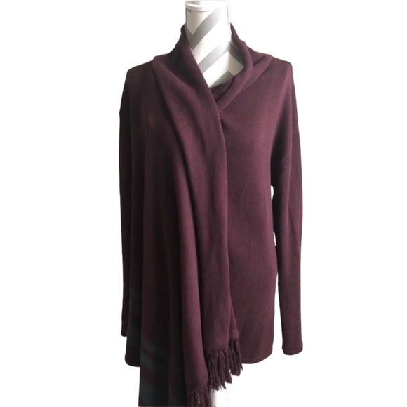 Cabi Port Fringe Sweater Cardigan L EUC - Picture 2 of 6